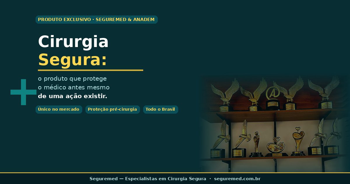 Cirurgia Segura — O produto que reduz processos antes de existirem