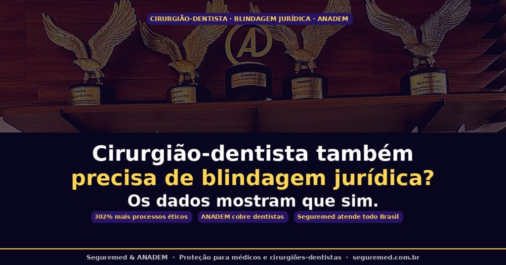 Cirurgião-dentista precisa de blindagem jurídica? Sim.